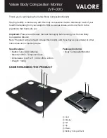 Valore VF-001 User Manual preview