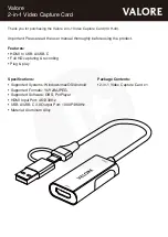 Предварительный просмотр 1 страницы Valore VUH-43 User Manual