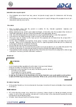 Preview for 4 page of VALSTEAM ADCA ADCAMAT POP Installation And Maintenance Instructions Manual