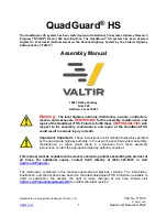 Preview for 2 page of VALTIR QuadGuard HS Assembly Manual