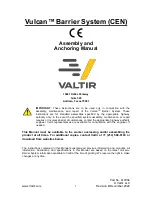 Предварительный просмотр 2 страницы VALTIR Vulcan Barrier System CEN Assembly Manual