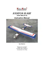 Value Hobby AVIATOR 25 ARF Instruction Manual предпросмотр