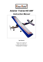 Value Hobby Aviator Trainer40 ARF Instruction Manual предпросмотр