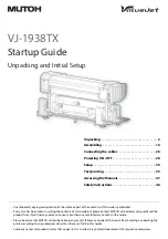 ValueJet MUTOH VJ-1938TX Startup Manual предпросмотр