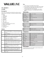 Preview for 4 page of Valueline SVL-CARCAM11 User Manual