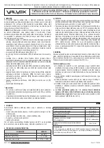 Предварительный просмотр 9 страницы VALVEX CUBUS 2447140 Assembly And Operation Instructions Manual