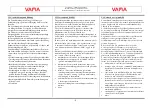 Preview for 6 page of Vama VP 530 S Installation And Operating Instructions Manual