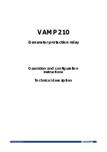 VAMP 210 Operation And Configuration Instructions предпросмотр
