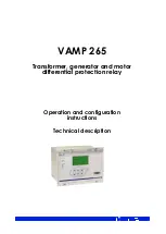 Предварительный просмотр 1 страницы VAMP 265 Operation And Configuration Instructions