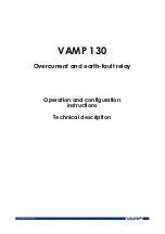 Предварительный просмотр 1 страницы VAMP VAMP 130 Operation And Configuration Instructions