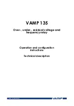 Предварительный просмотр 1 страницы VAMP VAMP 135 Operation And Configuration Instructions