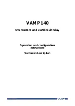 Предварительный просмотр 1 страницы VAMP VAMP 140 Operation And Configuration Instructions