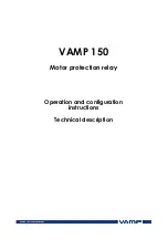 Предварительный просмотр 1 страницы VAMP VAMP 150 Operation And Configuration Instructions