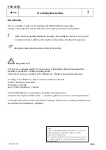 Preview for 3 page of Van Der Stahl MD-850 Series Operating Instructions Manual