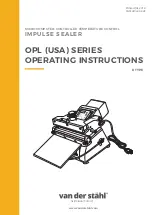 Van Der Stahl OPL Series Operating Instructions Manual preview