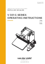 Van Der Stahl V-301 G Series Operating Instructions Manual preview