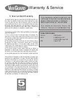 Preview for 18 page of Van Guard 1320BR Operation Manual