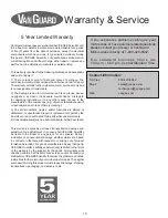 Preview for 16 page of Van Guard 1400 Series Operation Manual