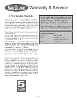 Preview for 20 page of Van Guard 1400FLi Series Operation Manual