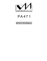 Предварительный просмотр 1 страницы Van Medevoort PA471 Instruction Manual