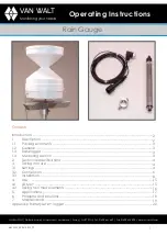 Van Walt Rain Gauge Operating Instructions Manual предпросмотр