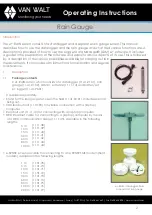 Preview for 2 page of Van Walt Rain Gauge Operating Instructions Manual