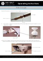 Предварительный просмотр 12 страницы Van Walt Rain Gauge Operating Instructions Manual