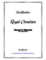 Van Weelden Royal Overdrive Owner'S Manual preview