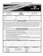 Предварительный просмотр 18 страницы Vanair 050518 Operations Manual & Parts List