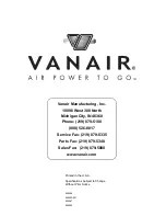 Предварительный просмотр 184 страницы Vanair AIR N ARC RELIANT 250 Series Operations Manual & Parts List