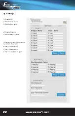 Preview for 22 page of Vanco Evolution EVMX4008 Manual