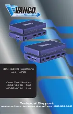 Предварительный просмотр 1 страницы Vanco HDSP4K12 Technical Support