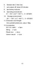 Preview for 6 page of V&A VA8051 Series User Manual