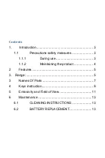 Preview for 2 page of V&A VA8090 User Manual