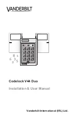 Preview for 1 page of Vanderbilt V44 Duo Installation & User Manual