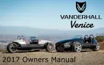 VANDERHALL VENICE 2017 Owner'S Manual preview