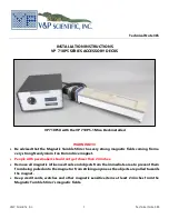 V&P Scientific VP 710P5 Series Installation Instructions preview