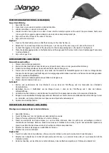 Vango LIMA 200 Pitching Instructions preview