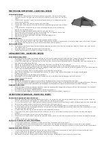 Vango SABRE 200 Pitching Instructions preview