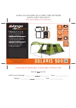 Предварительный просмотр 1 страницы Vango SOLARIS 500 Quick Start Manual