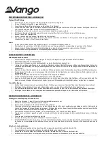 Preview for 1 page of Vango VOYAGER Pitching Instructions