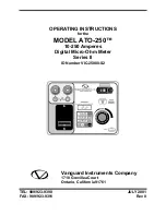 Preview for 1 page of Vanguard Instruments ATO-250 Operating Instructions Manual