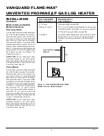 Предварительный просмотр 8 страницы Vanguard Flame-Max VYS18P Owner'S Operation And Installation Manual