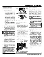 Предварительный просмотр 9 страницы Vanguard LogMate FB32NCA Owner'S Operation And Installation Manual