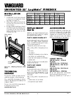 Предварительный просмотр 12 страницы Vanguard LogMate FB32NCA Owner'S Operation And Installation Manual