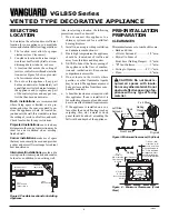 Preview for 4 page of Vanguard VGL850N Owner'S Operation And Installation Manual