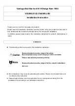 Preview for 1 page of Vanguard VGUBG-2143-2144BK-LED Installation Instruction