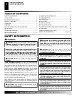 Preview for 2 page of Vanguard VMH26TPB Owner'S Operating & Installation Manual