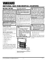 Предварительный просмотр 8 страницы Vanguard VMH3000TNSA Owner'S Operation And Installation Manual