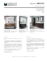 Preview for 1 page of Vanico Maronyx NEOLITO Installation Manual